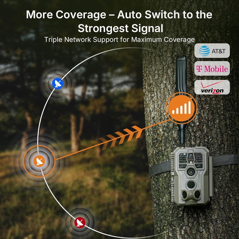 GardePro X66 Pro Cellular Trail Camera (Non-WiFi), 7800mAh Battery, 64GB SD Card Included, Live View, Instant Alerts, Shared Data Plan, Built-in GPS, Motion Detection - Image 3